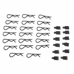 Duratrax 1/8 Body Clips (20) & Rubber Pull Tabs (12) for Parts, Electronics & Accessories