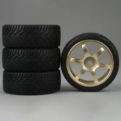 Duratrax 6-Spoke Gold Wheel, Radial (4) for Tires & Wheels