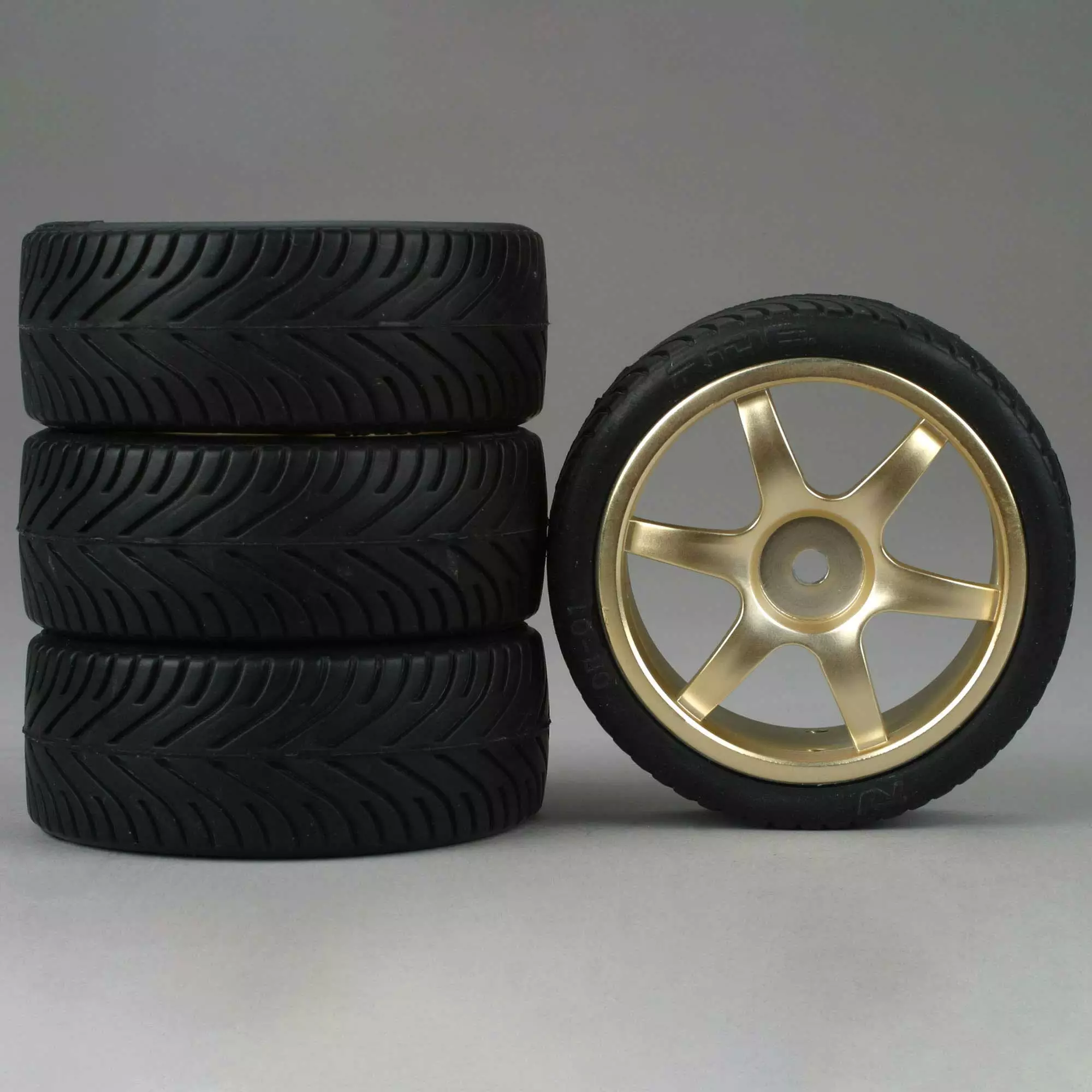 Duratrax 6-Spoke Gold Wheel, Radial (4) for Tires & Wheels 3 Duratrax 6-Spoke Gold Wheel, Radial (4) for Tires & Wheels