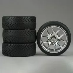 Duratrax 10-Spoke Chrome Wheel, Radial (4) for Tires & Wheels