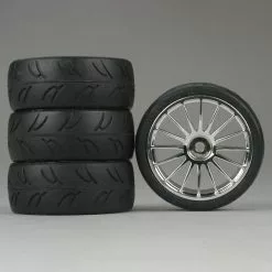 Duratrax 16-Spoke Chrome Wheel, U-Groove (4) for Tires & Wheels