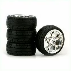 Duratrax 5-Blade Chrome 2mm Offset ST, Radial (4) for Tires & Wheels