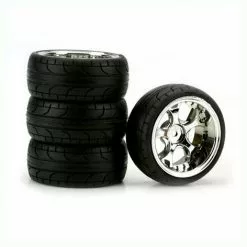 Duratrax 5-Blade Chrome 10mm Offset ST, Radial (4) for Tires & Wheels