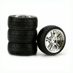 Duratrax Stinger Chrome 2mm Offset ST, Radial (4) for Tires & Wheels