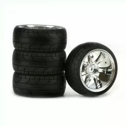 Duratrax 7-Spoke Chrome 10mm Off-Set ST, Radial (4) for Tires & Wheels