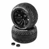 Duratrax SpeedTreads Speedhawk Tires Mounted (2): 1/10 Stadium/Monster Truck for Tires & Wheels