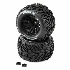 Duratrax SpeedTreads Vindicator Tires Mounted (2): 1/10 Stadium/Monster Truck for Tires & Wheels