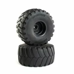 Duratrax Munition MT 2.2 Mounted Tires, Black (2) for Tires & Wheels