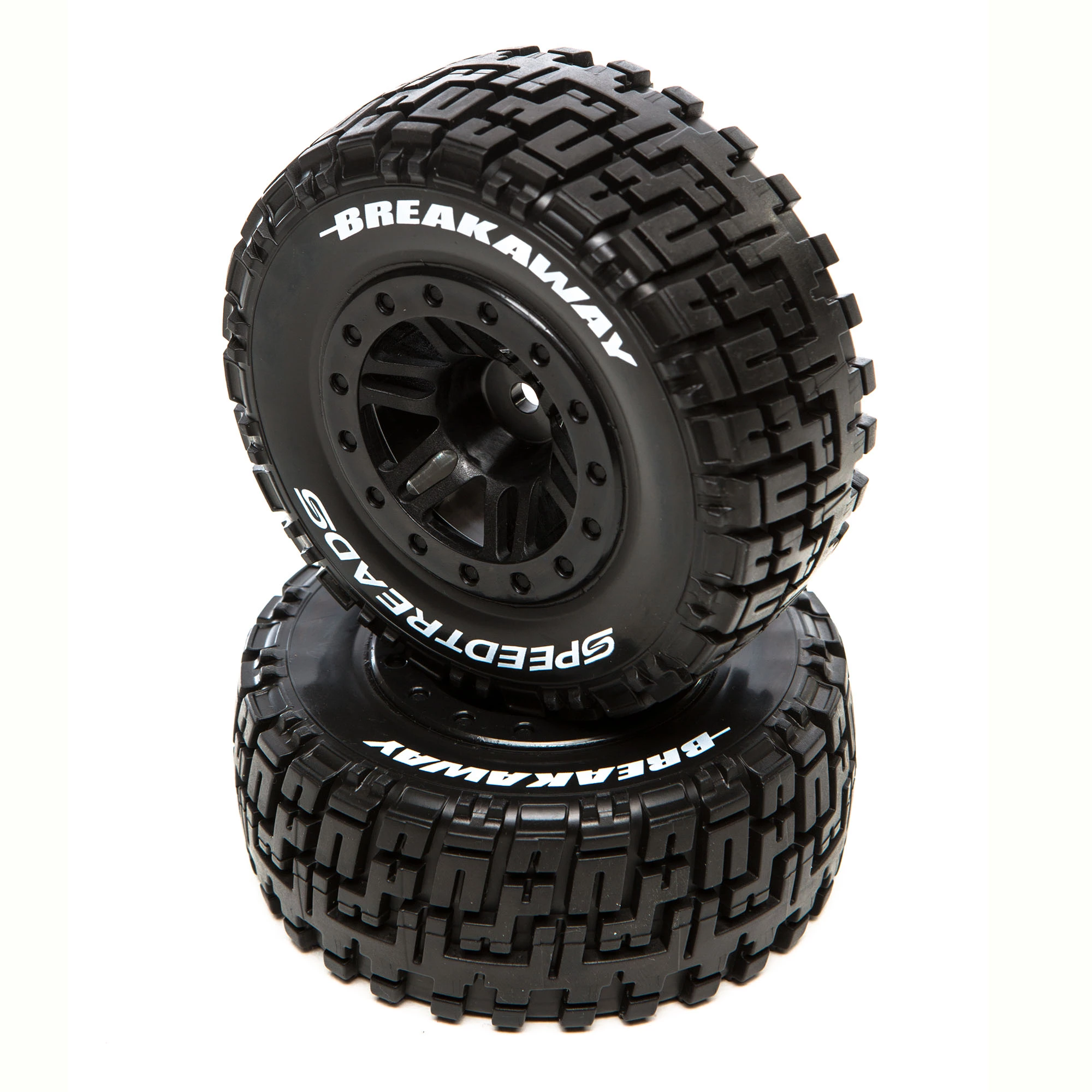 Duratrax SpeedTreads Breakaway SC Front Black Mounted (2): Traxxas Slash/Rustler, ECX 4X4 for Tires & Wheels 3 Duratrax SpeedTreads Breakaway SC Front Black Mounted (2): Traxxas Slash/Rustler, ECX 4X4 for Tires & Wheels