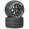 Duratrax Bandito MT 2.8" 2WD Mounted Rear C2 Tires, Black (2) for Tires & Wheels
