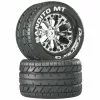 Duratrax Bandito MT 2.8" 2WD Mounted Rear Tires, Chrome (2) for Tires & Wheels