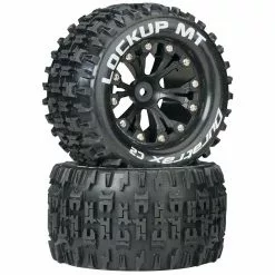 Duratrax Lockup MT 2.8" 2WD Mounted Rear C2 Tires, Black (2) for Tires & Wheels