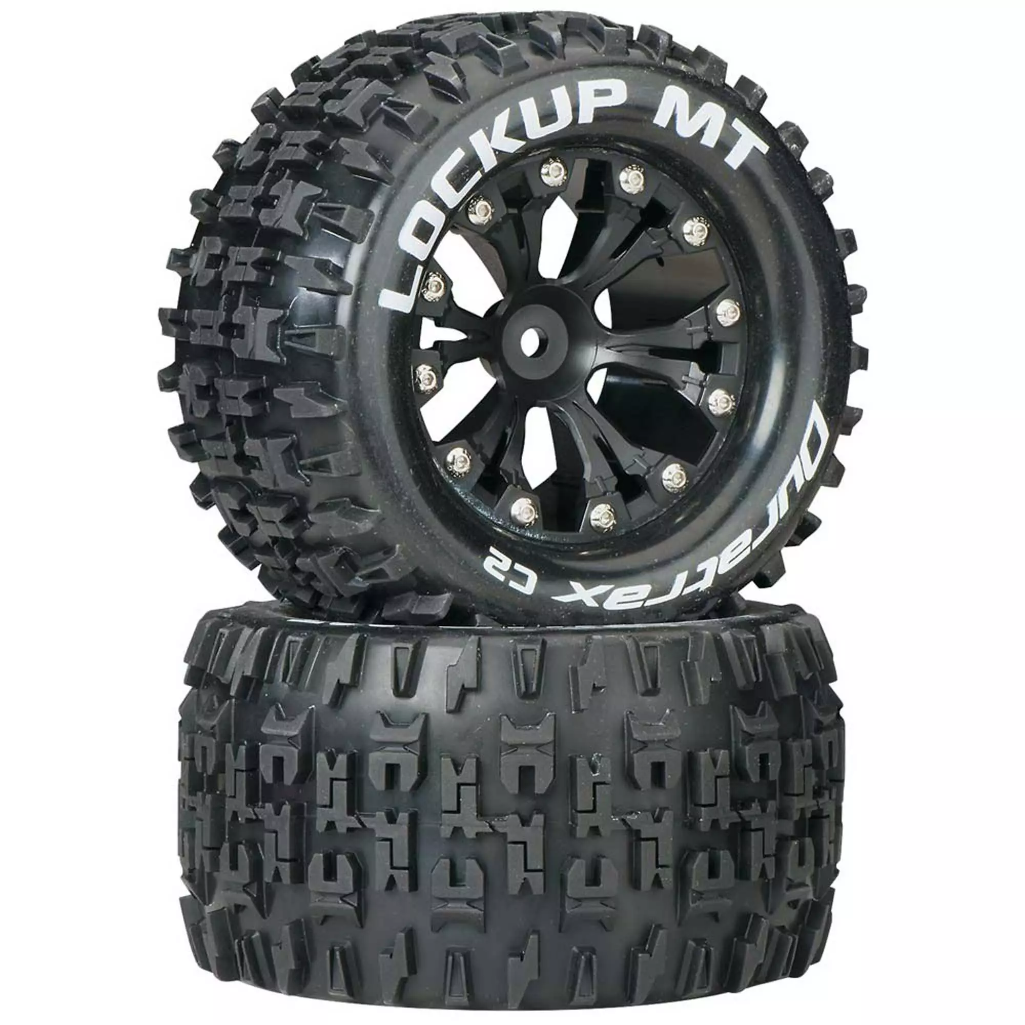 Duratrax Lockup MT 2.8" 2WD Mounted Rear C2 Tires, Black (2) for Tires & Wheels 3 Duratrax Lockup MT 2.8" 2WD Mounted Rear C2 Tires, Black (2) for Tires & Wheels