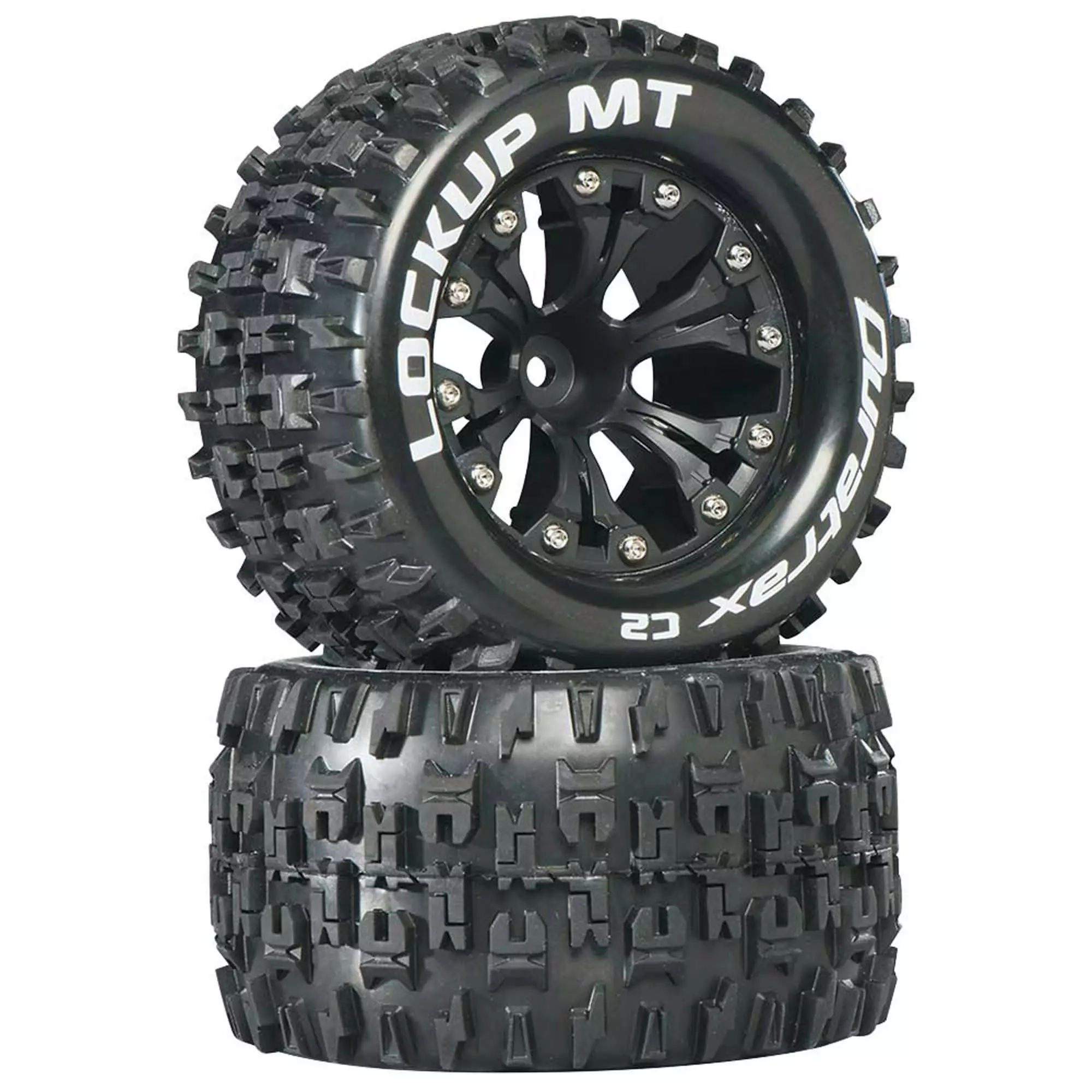 Duratrax Lockup MT 2.8" 2WD Mounted 1/2" Offset Tires, Black (2) for Tires & Wheels 3 Duratrax Lockup MT 2.8" 2WD Mounted 1/2" Offset Tires, Black (2) for Tires & Wheels