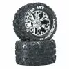 Duratrax Sidearm MT 2.8" 2WD Mounted Rear C2 Tires, Chrome (2) for Tires & Wheels