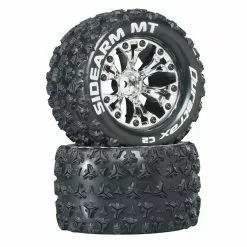 Duratrax Sidearm MT 2.8" 2WD Mounted Rear C2 Tires, Chrome (2) for Tires & Wheels