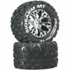 Duratrax Sidearm MT 2.8" Mounted 1/2" Offset C2 Tires, Chrome (2) for Tires & Wheels