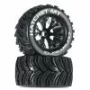 Duratrax Hatchet MT 2.8" 2WD Mounted Front Tires, Black (2) for Tires & Wheels