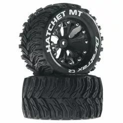 Duratrax Hatchet MT 2.8" 2WD Mounted Rear Tires, Black (2) for Tires & Wheels