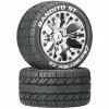 Duratrax Bandito ST 2.8" 2WD Mounted Rear C2 Tires, Chrome (2) for Tires & Wheels