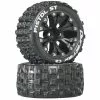 Duratrax Pistol ST 2.8" Mounted 1/2" Offset C2 Tires, Black (2) for Tires & Wheels