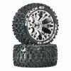 Duratrax Six Pack ST 2.8" 2WD Mounted Front C2 Tires, Chrome (2) for Tires & Wheels