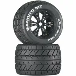 Duratrax Bandito MT 3.8" Mounted Tires, Black (2) for Tires & Wheels