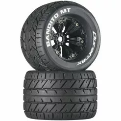 Duratrax Bandito MT 3.8" Mounted 1/2" Offset Tires, Black (2) for Tires & Wheels