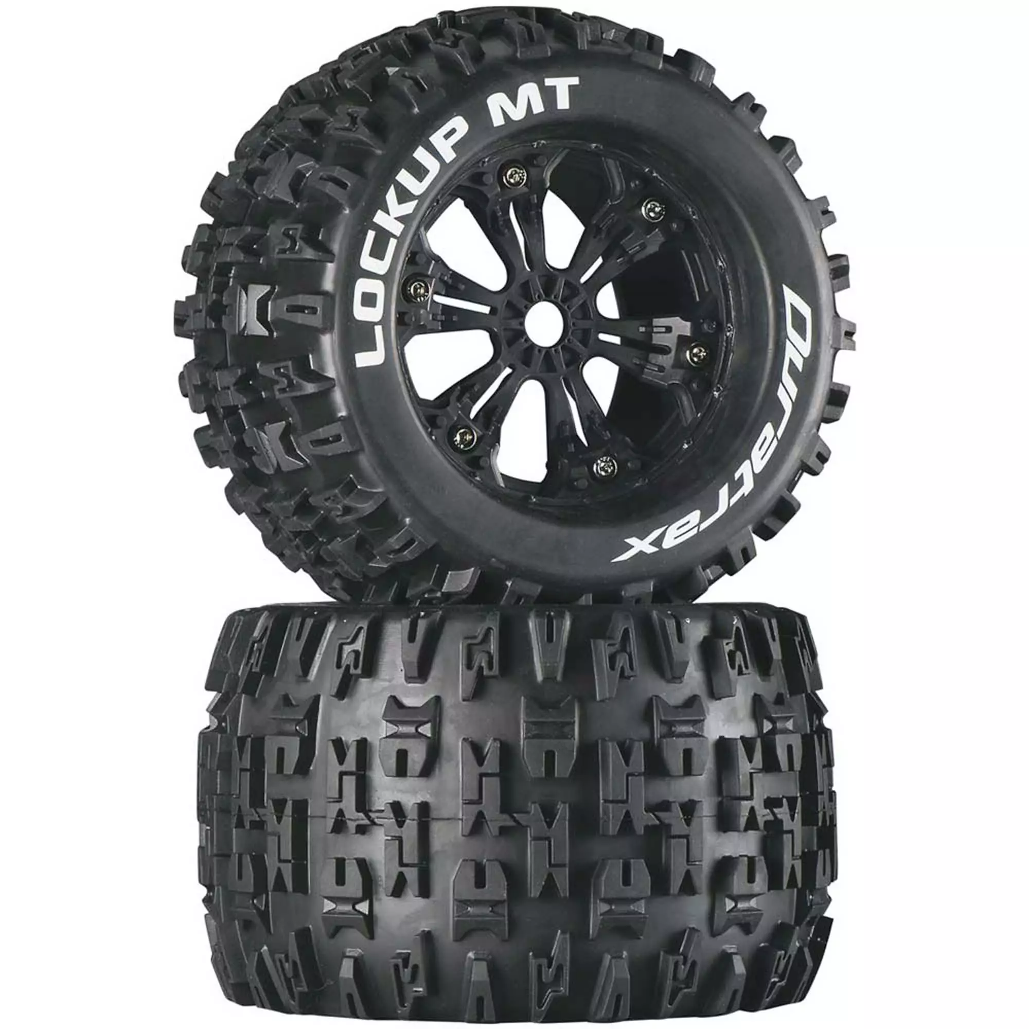 Duratrax Lockup MT 3.8" Mounted Tires, Black (2) for Tires & Wheels 3 Duratrax Lockup MT 3.8" Mounted Tires, Black (2) for Tires & Wheels