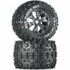 Duratrax Six-Pack MT 3.8" Mounted Tires, Chrome (2) for Tires & Wheels