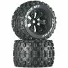 Duratrax Six-Pack MT 3.8" Mounted 1/2" Offset Tires, Black(2) for Tires & Wheels