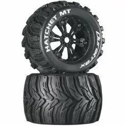 Duratrax Hatchet MT 3.8" Mounted Tires, Black (2) for Tires & Wheels