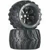 Duratrax Hatchet MT 3.8" Mounted 1/2" Offset Black Tires (2) for Tires & Wheels