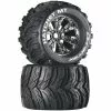Duratrax Hatchet MT 3.8" Mounted 1/2" Offset Tires, Chrome (2) for Tires & Wheels