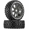 Duratrax Six-Pack C2 Mounted Buggy Spoke Tires, Black (2) for Tires & Wheels