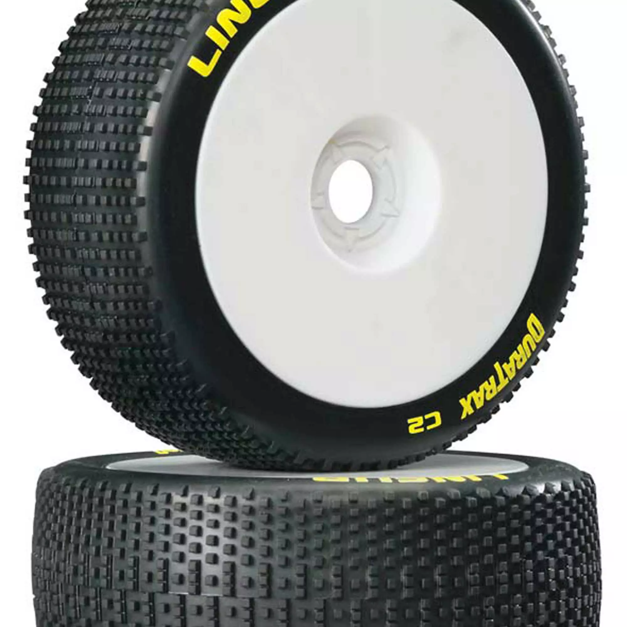 Duratrax Lineup 1/8 C2 Mounted Buggy Tires, White (2) for Tires & Wheels 3 Duratrax Lineup 1/8 C2 Mounted Buggy Tires, White (2) for Tires & Wheels