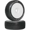 Duratrax Equalizer 1/8 C2 Mounted Buggy Tires, White (2) for Tires & Wheels