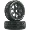 Duratrax Bandito 1/8 Buggy Tire C2 Mounted Spoke Tires, Black (2) for Tires & Wheels