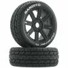 Duratrax Bandito 1/8 Buggy Tire C3 Mounted Spoke Tires, Black (2) for Tires & Wheels -Duratrax store online DTXC3656 A0 1RDMCM7Y