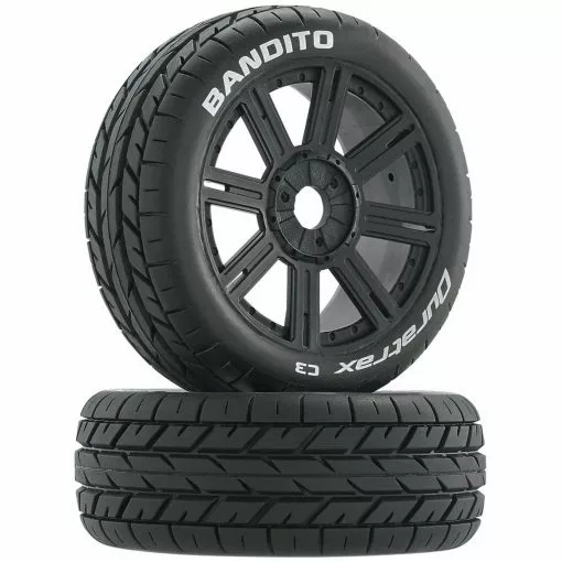 Duratrax Bandito 1/8 Buggy Tire C3 Mounted Spoke Tires, Black (2) for Tires & Wheels -Duratrax store online DTXC3656 A0 1RDMCM7Y