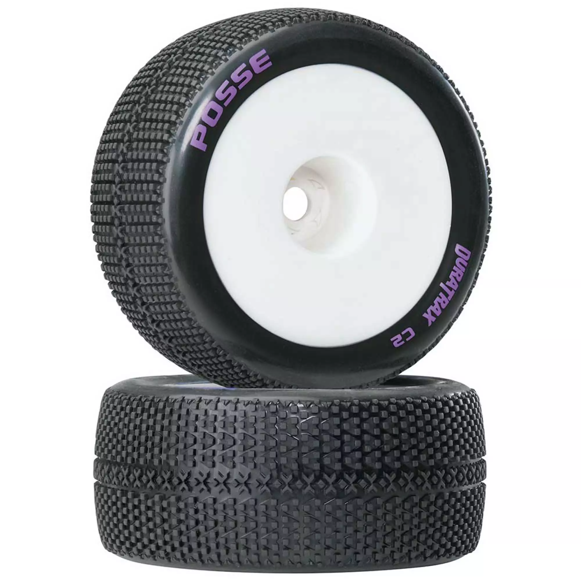 Duratrax Posse 1/8 Mounted 1/2" Offset C2 Truggy Tires (2) for Tires & Wheels 3 Duratrax Posse 1/8 Mounted 1/2" Offset C2 Truggy Tires (2) for Tires & Wheels