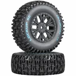 Duratrax Lockup SC Tire C2 Mounted: SC10 4x4 (2) for Tires & Wheels