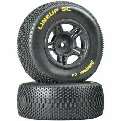Duratrax 1/10 Lineup SC Tire C2 Mounted Rear: Slash (2) for Tires & Wheels