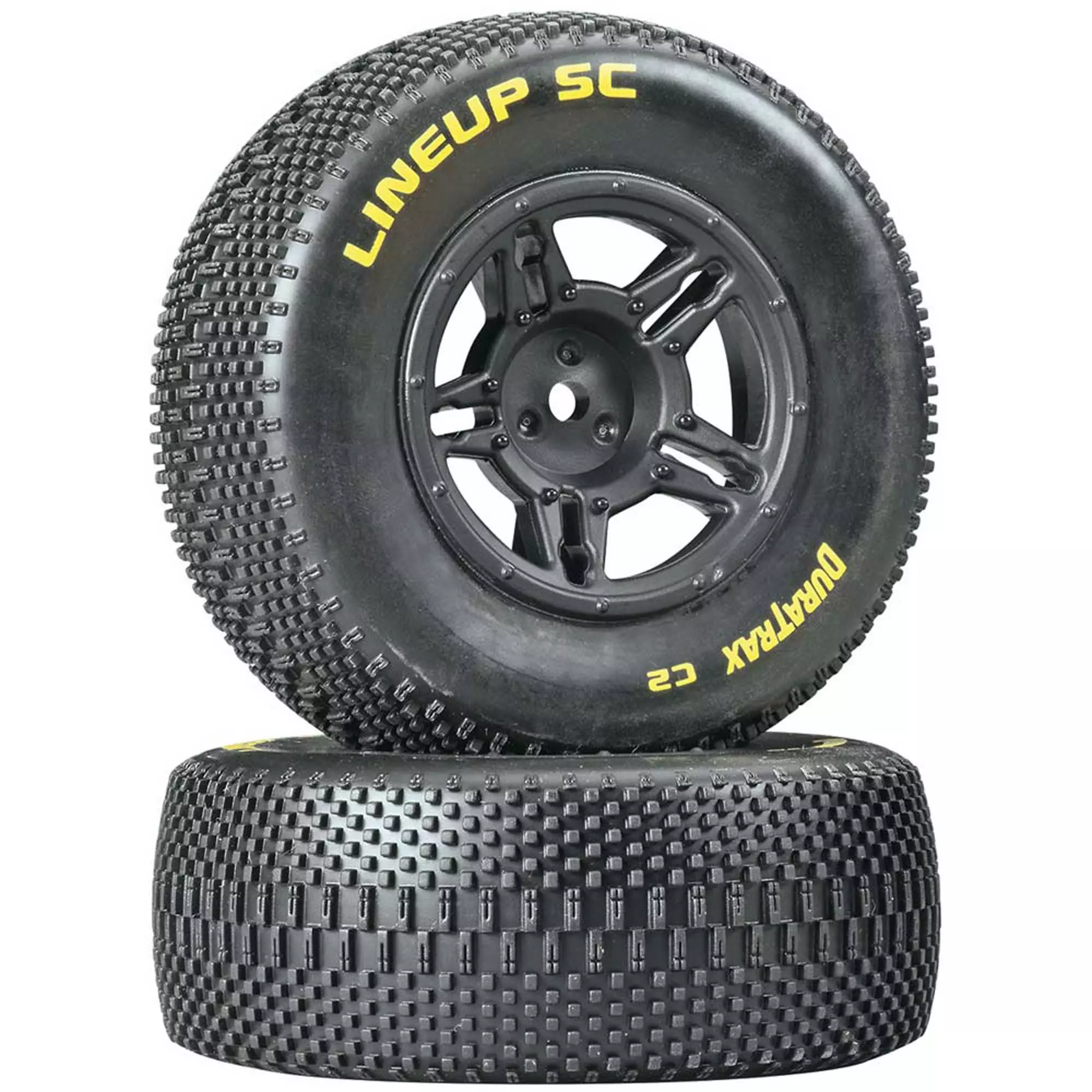 Duratrax 1/10 Lineup SC Tire C2 Mounted Rear: Slash (2) for Tires & Wheels 3 Duratrax 1/10 Lineup SC Tire C2 Mounted Rear: Slash (2) for Tires & Wheels