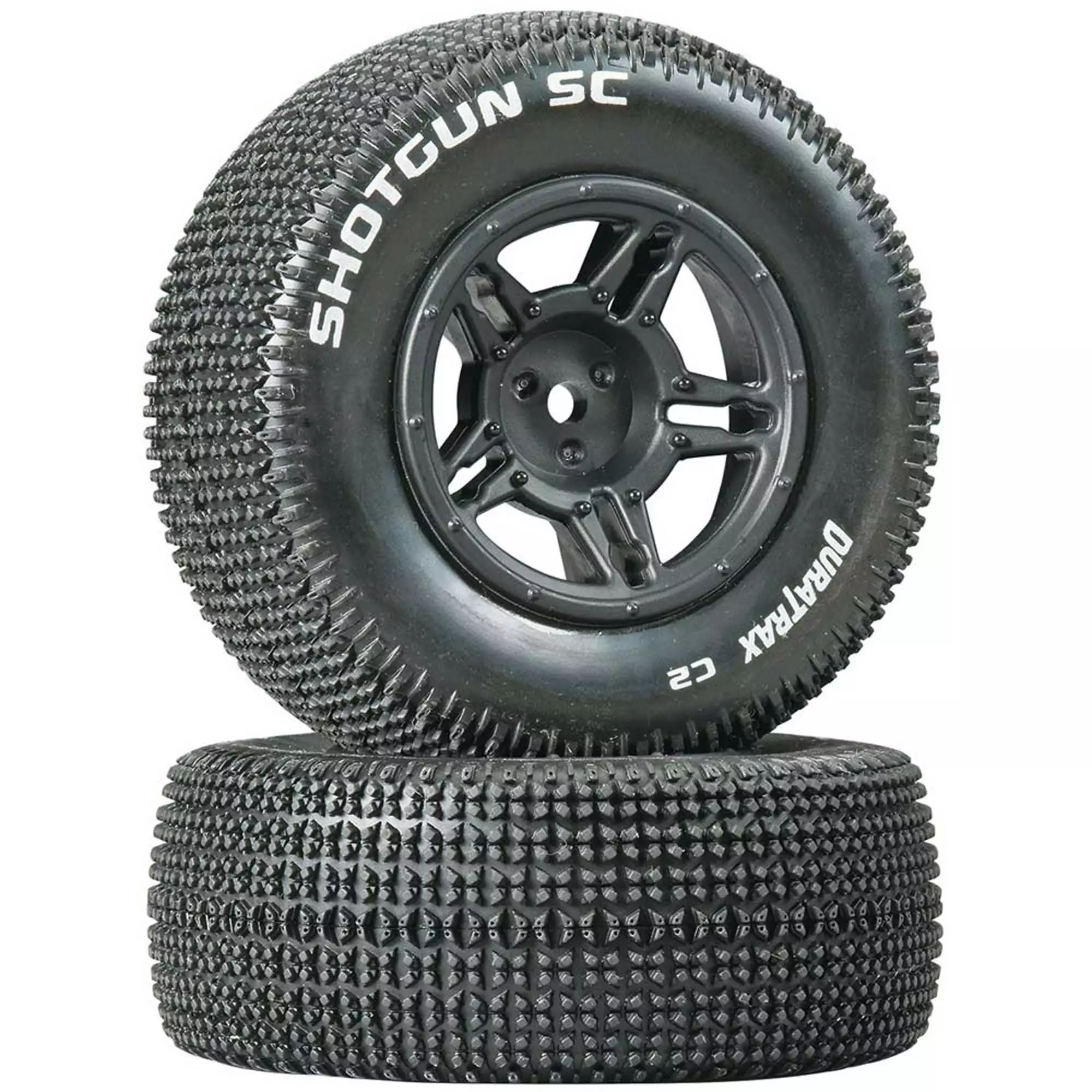 Duratrax Shotgun SC Tire C2 Mounted Rear Tires: Slash (2) for Tires & Wheels 3 Duratrax Shotgun SC Tire C2 Mounted Rear Tires: Slash (2) for Tires & Wheels