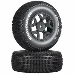 Duratrax Shotgun SC C2 Mounted Tires: SCTE 4x4 (2) for Tires & Wheels