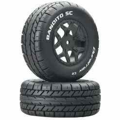 Duratrax Bandito SC C2 Mounted Tires: SCTE 4x4 (2) for Tires & Wheels