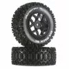 Duratrax Six-Pack SC C2 Mounted Tires: Losi SCTE 4x4 (2) for Tires & Wheels