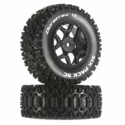 Duratrax Six-Pack SC C2 Mounted Tires: Losi SCTE 4x4 (2) for Tires & Wheels