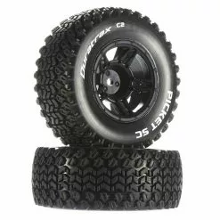 Duratrax Picket SC C2 Mounted Tires: Traxxas Slash Front (2) for Tires & Wheels
